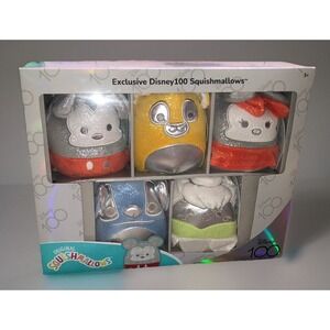 Squishmallows 5" Disney 100th Anniversary Limited 5-Pack Stitch Simba Tinker NEW